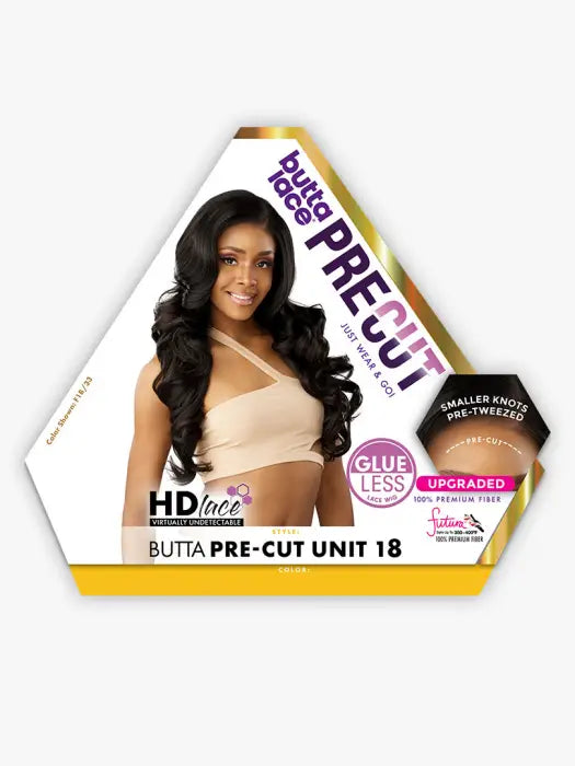 SENSATIONNEL HD LACE FRONT WIG BUTTA LACE PRE-CUT UNIT 18