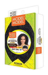 MODEL MODEL BRAZILIAN NATURAL 100% HUMAN HAIR NUDE PREMIUM HALF WIG DEEP CURL 16"