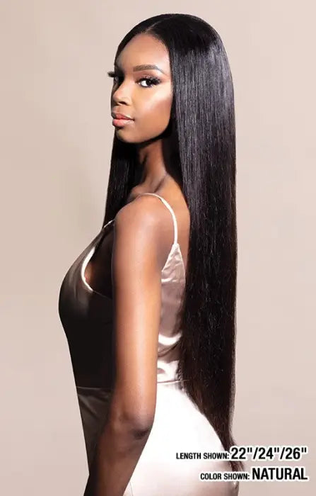 MODEL MODEL 100% HUMAN HAIR DREAM WEAVER BUNDLE 4X4 CLOSURE STRAIGHT 12"