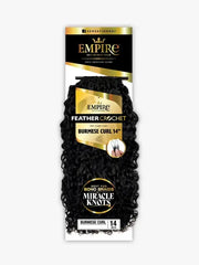 Sensationnel 100% Human Hair Crochet Braids Empire Feather Crochet - Burmese Curl 14"-18"