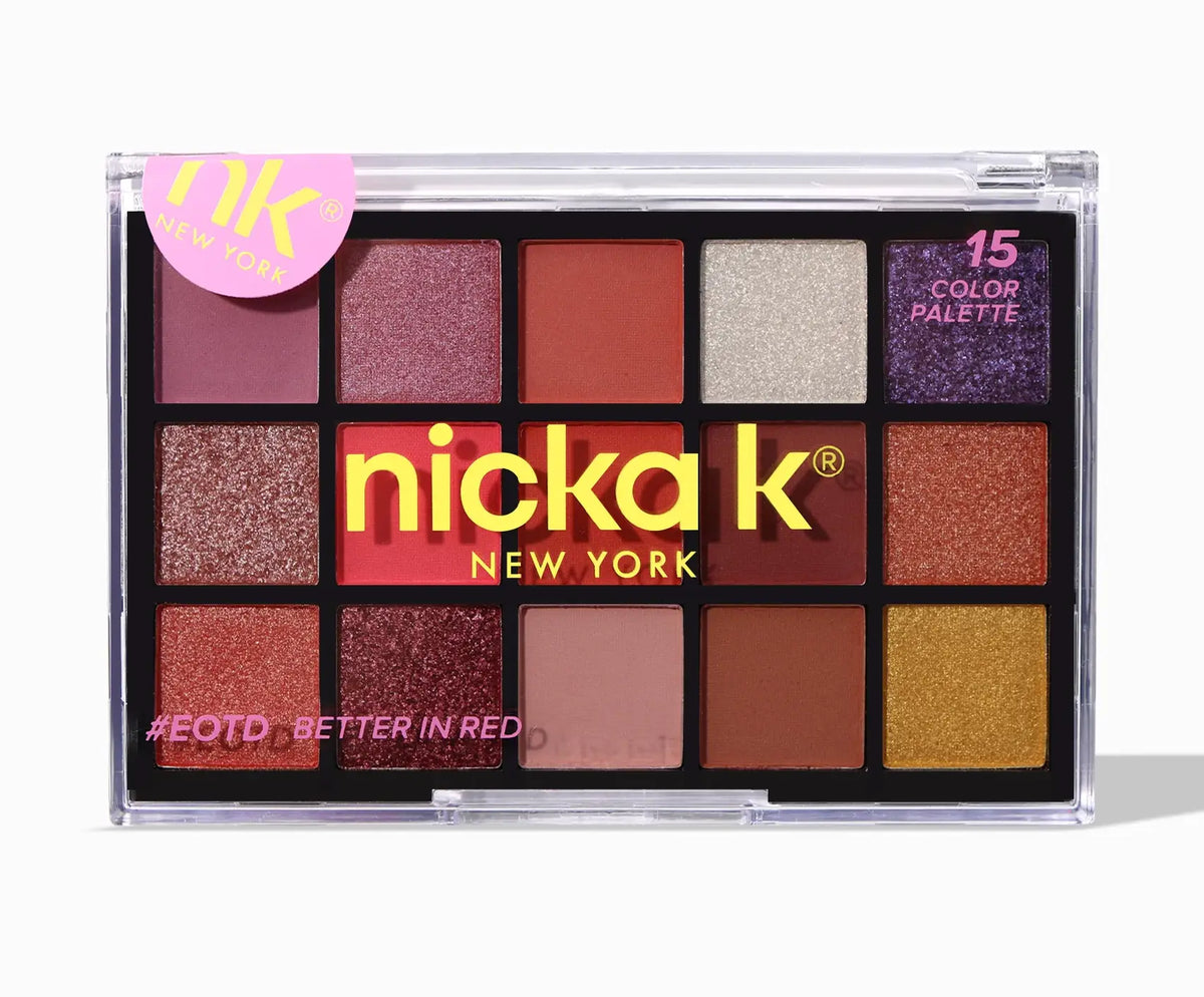 NICKA K NEW YORK 15 COLOR PALETTE BUTTER IN RED