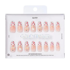 Ivy Beauty Glitzy 3D Handmade Press-On Nails - Promendade (Oval Shape)