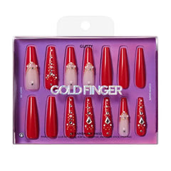 Ivy Beauty Glitzy 3D Handmade Press-On Nails - Dreamy (Coffin Shape)