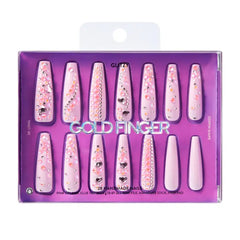 Ivy Beauty Glitzy 3D Handmade Press-On Nails - Yummy (Coffin Shape)