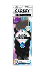 Shake N Go 100% Virgin Remy Hair Glossy 4x4 HD Lace Closure - Wet & Wavy Loose Wave 12"