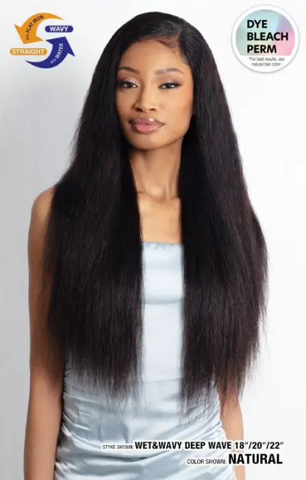 SHAKE N GO GLOSSY 4X4 HD LACE CLOSURE WET & WAVY DEEP WAVE 12"