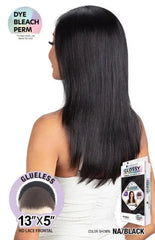 SHAKE N GO 100% VIRGIN REMY HUMAN HAIR GLOSSY GLUELESS FRONTAL WIG STRAIGHT 20"