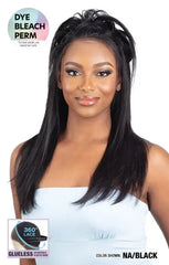 SHAKE N GO 100% HUMAN HAIR GLOSSY 360 LACE FRONTAL WIG STRAIGHT 20"