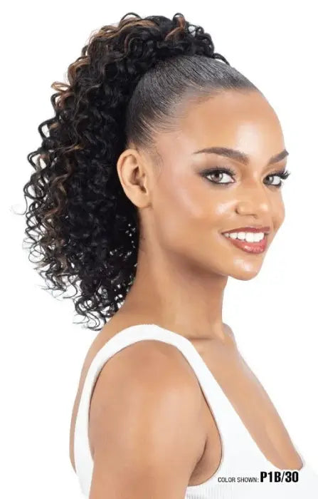Shake N Go Synthetic Drawstring Ponytail Ponycrush - Hawaiian Glow