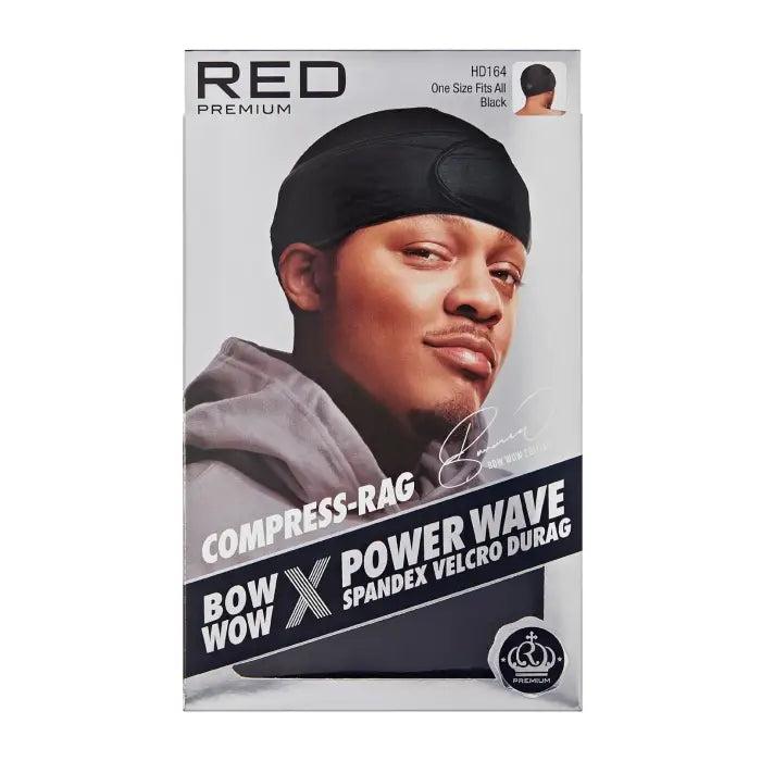 Red By Kiss Bow Wow X Power Wave Spandex Velcro Durag Regular - Black HD164