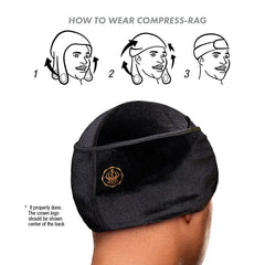 Red By Kiss Bow Wow X Power Wave Velvet Velcro Durag Jumbo - Black HD165