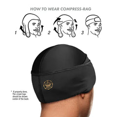 Red By Kiss Bow Wow X Power Wave Spandex Velcro Durag Jumbo - Black HD168