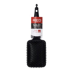 Red By Kiss Rubberized Silky Touch Paddle Brush Square