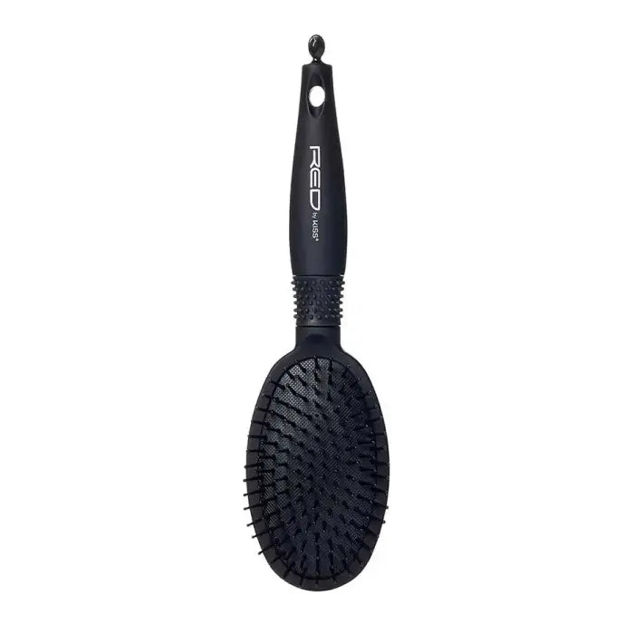 Red By Kiss Rubberized Silky Touch Paddle Brush Oval