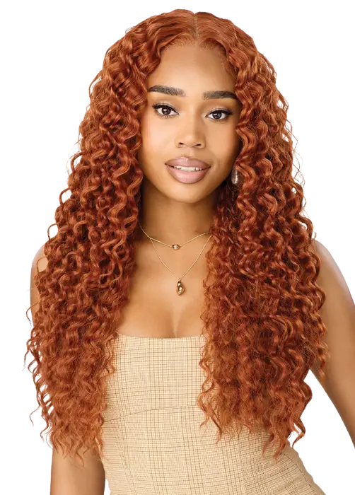 Outre Human Hair Blend 13X6 Lace Frontal Wig Perfect Hairline Nueblend - HHB-Peruvian Curls 26"