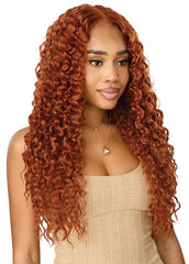 Outre Human Hair Blend 13X6 Lace Frontal Wig Perfect Hairline Nueblend - HHB-Peruvian Curls 26"