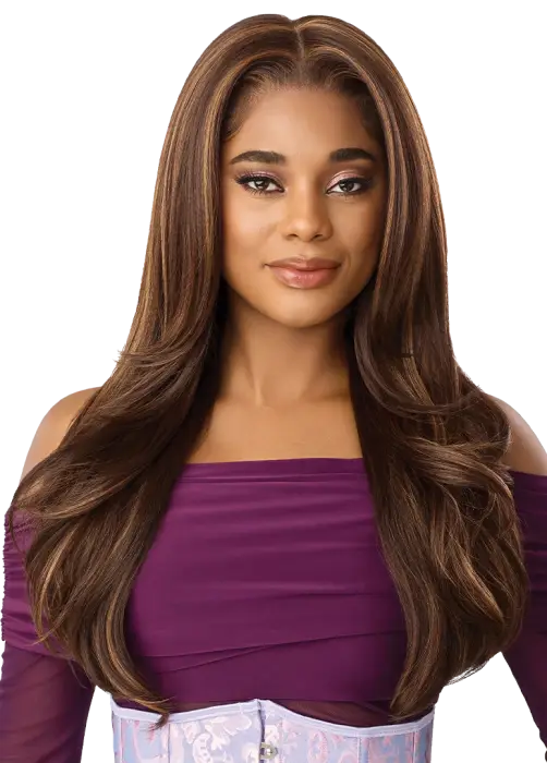 Outre Human Hair Blend Fully Hand-Tied Glueless Wigs Airtied-360 Flexilace - HHB-Silk Press 24"