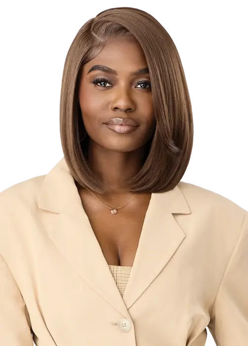 Outre Human Hair Blend 13X6 Lace Frontal Wig Perfect Hairline Nueblend - HHB-Straight Bob 12"