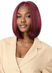 Outre Human Hair Blend 13X6 Lace Frontal Wig Perfect Hairline Nueblend - HHB-Straight Bob 12"