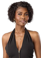 Outre 100% Unprocessed Human Hair 13x5 Lace Frontal Wig My Tresses Black Label - HH-Natural Curly Bob