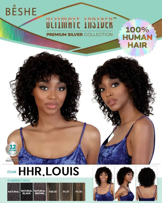 BESHE ULTIMATE INSIDER PREMIUM SILVER COLLECTION 100% HUMAN HAIR WIG HHR.LOUIS
