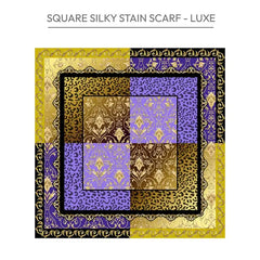 RED BY KISS WOOVEN SILKY SATIN SQUARE SCARF LUX