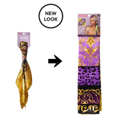 RED BY KISS WOOVEN SILKY SATIN SQUARE SCARF LUX