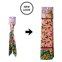 RED BY KISS WOOVEN SILKY SATIN SQUARE SCARF FLORAL