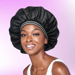 Red By Kiss Adjustable Fashion Hair Bonnet for Day & Night Hair Protection - HQ242 STRIPE