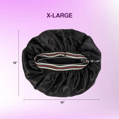 Red By Kiss Adjustable Fashion Hair Bonnet for Day & Night Hair Protection - HQ242 STRIPE