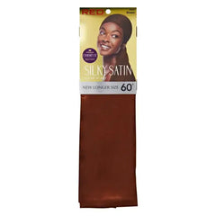 RED BY KISS SILKY SATIN WRAP SCARF BROWN HQ655