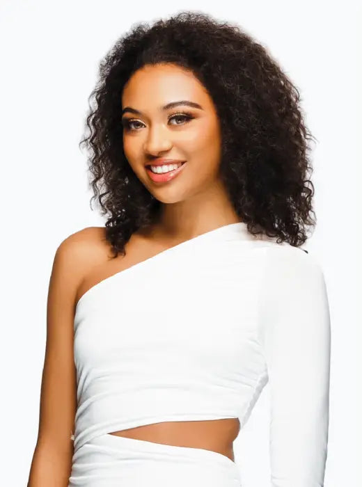 Vivica A Fox 100 % Unprocessed Virgin Remi Hair 3 In 1 Half Wig Black Rose - HW-412