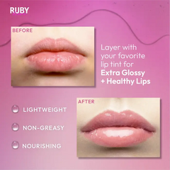 Ruby Kiss Hydrating Clear Lip Oil Intense