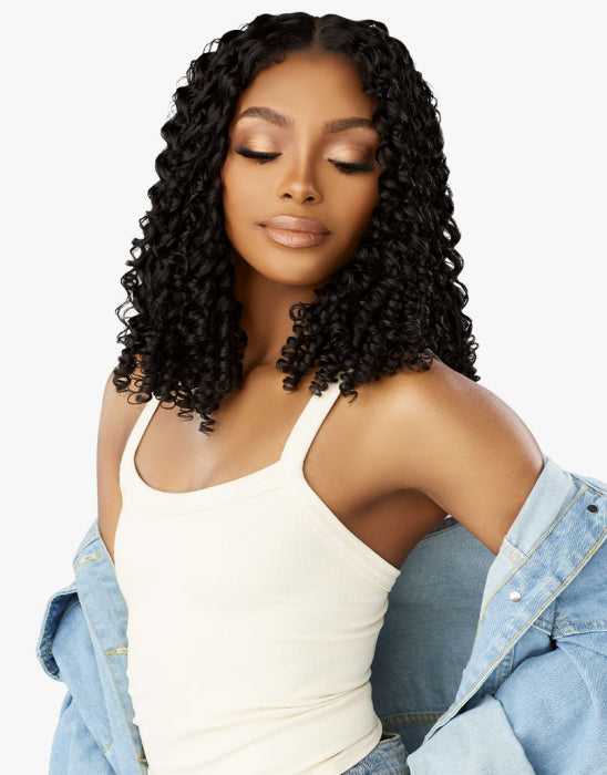 Sensationnel Glueless Lace wig Curls Kinks N Co Kinky Edges Y-PART - Kinky Burmess curl 16"
