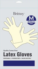 DREAM WORLD GLOVES LATEX 10PC MEDIUM IVORY