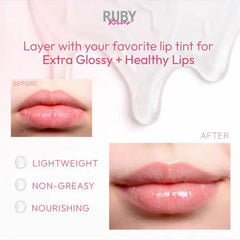 Ruby Kiss Hydrating Clear Lip Oil Diamond Shimmer