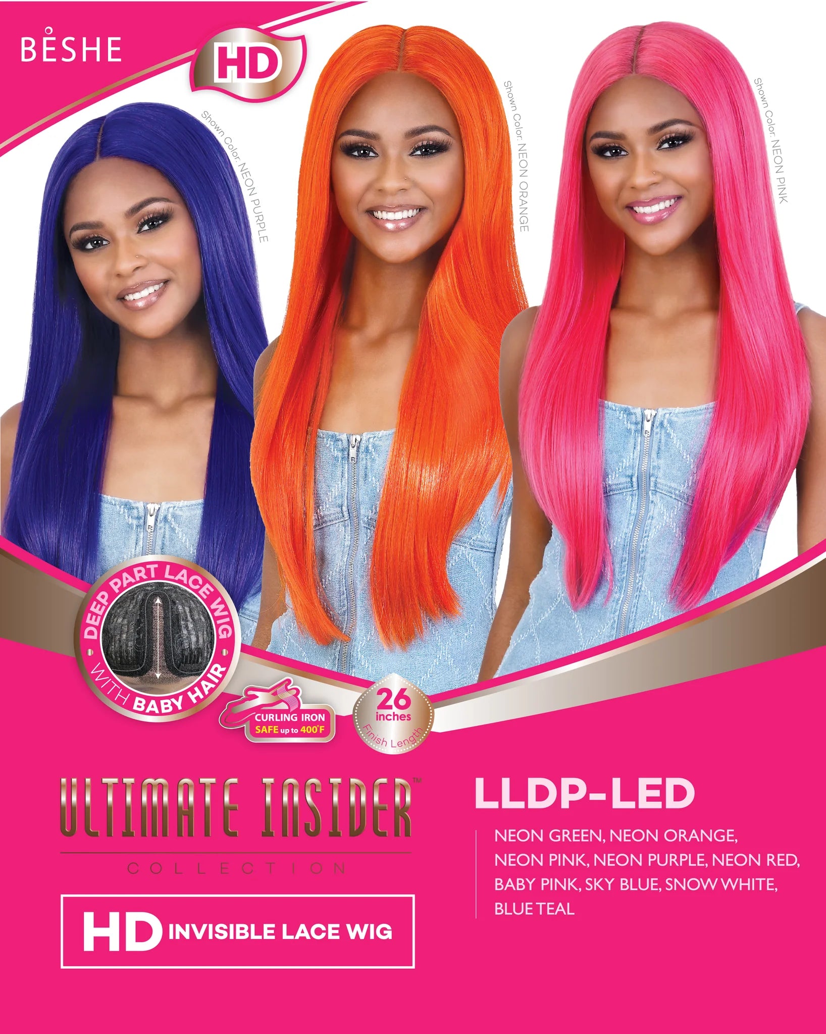 BESHE ULTIMATE INSIDER HD DEEP PART LACE WIG LLDP-LED