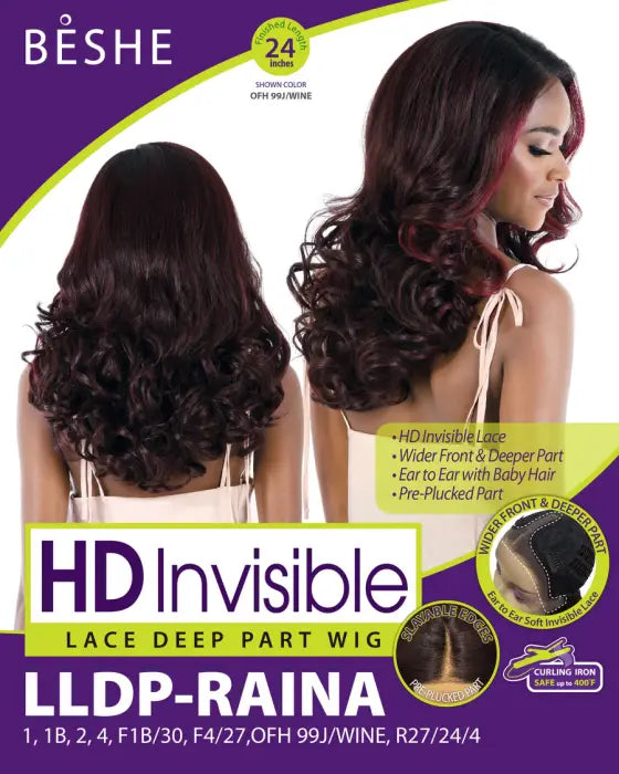 BESHE SYNTHETIC LACE DEEP PART HD INVISIBLE LACE WIG LLDP-RAINA