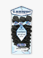 Sensationnel 100% Virgin Remy Human Hair Weave Lunique Multi Pack - Euro Deep