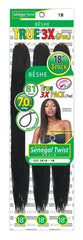 Beshe Synthetic Crochet Braid Mega Senegal Twist 18"x3