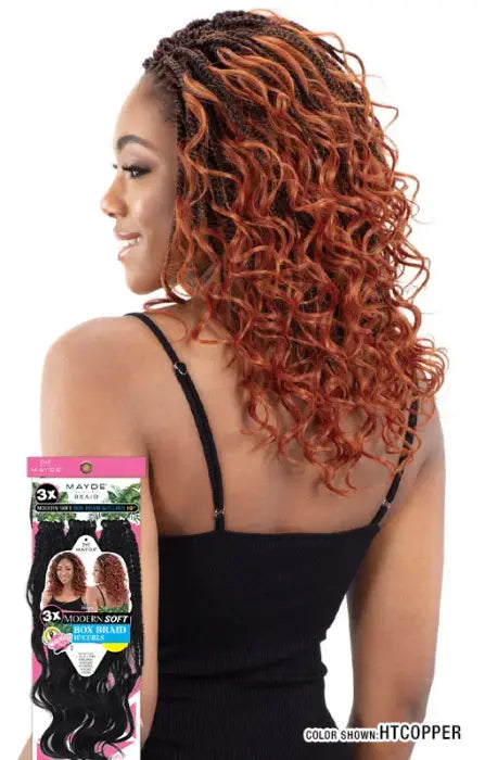 MAYDE BEAUTY CROCHET BRAID 3X MODERN SOFT BOX BRAID WITH CURLS 10"