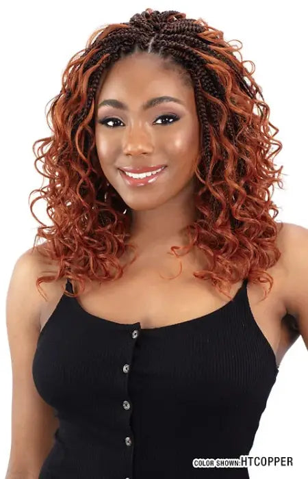 MAYDE BEAUTY CROCHET BRAID 3X MODERN SOFT BOX BRAID WITH CURLS 10"