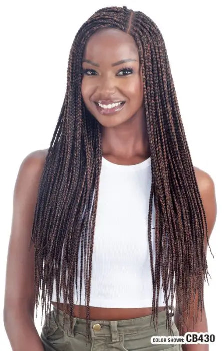 SHAKE N GO EQUAL PREMIUM HD BRAIDED LACE FRONT WIG NAT BOX BRAID 28"