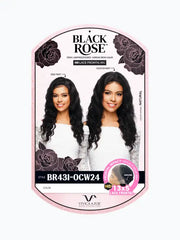 Vivica A Fox 100 % Unprocessed Virgin Remi Hair HD 13x5 Lace Frontal Wig Black Rose - Ocean Wave 24"