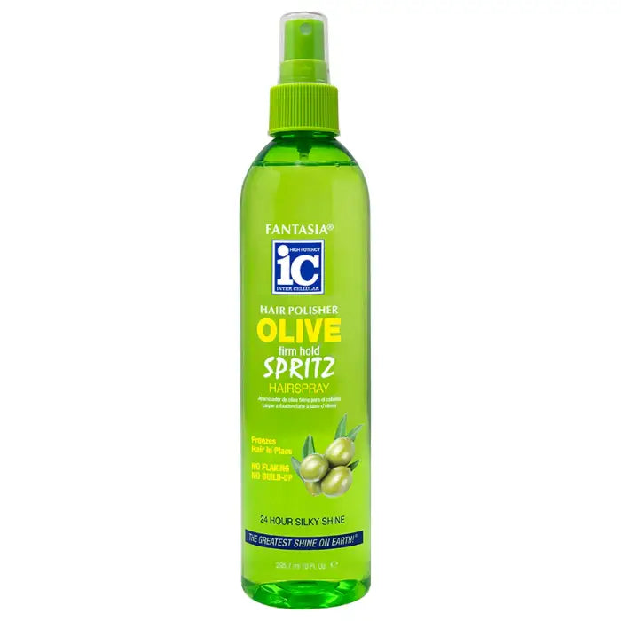 iC FANTASIA HAIR POLISHER OLIVE FIRM HOLD SPRITZ HAIRSPRAY 10OZ
