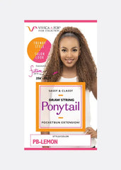 VIVICA A FOX SYNTHETIC DRAW STRING PONYTAIL POCKET BUN PB-LEMON