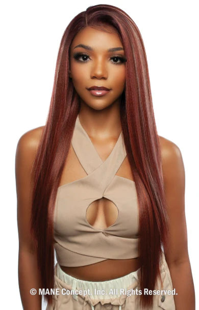 MANE CONCEPT BROWN SUGAR SINDBONDLACE 9X6 PRE CUT LACE FRONT WIG 01