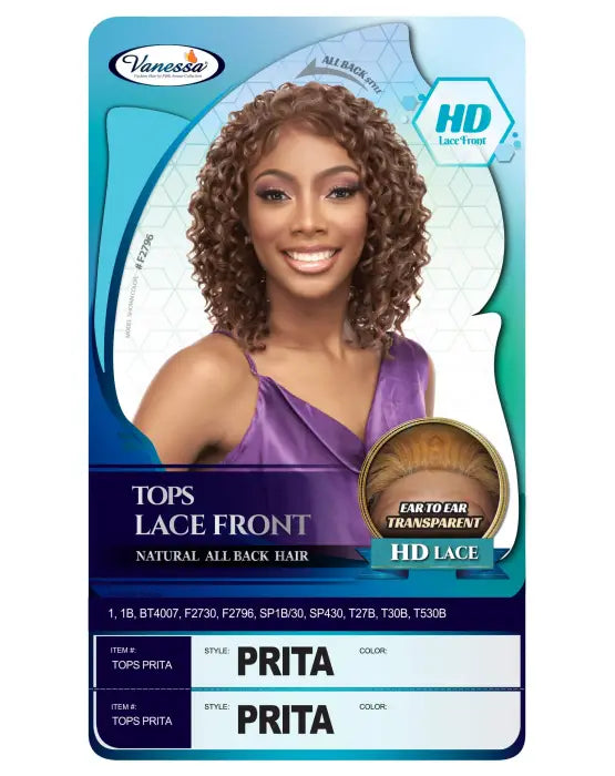 VANESSA TRANSPARENT LACE FRONT WIG TOPS PRITA