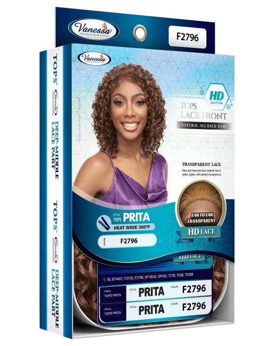 VANESSA TRANSPARENT LACE FRONT WIG TOPS PRITA