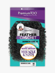 Sensationnel Human Hair Blend Premium Too Feather Crochet Braids - Burmese Curl 14"-18"